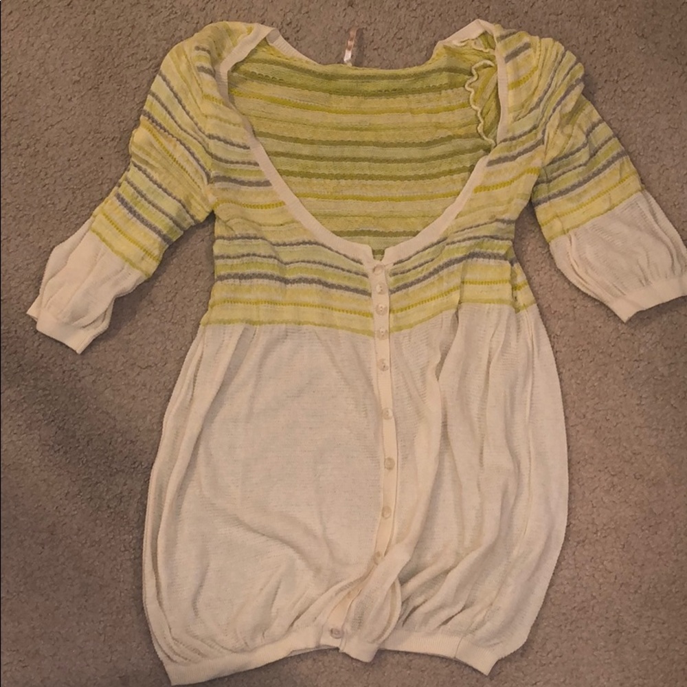 Free People XS yellow sweater